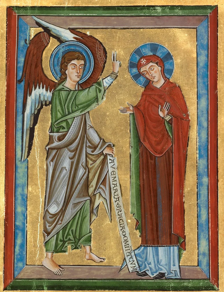 An illustration from Two Miniatures from a Psalter, 1240, leaf 2