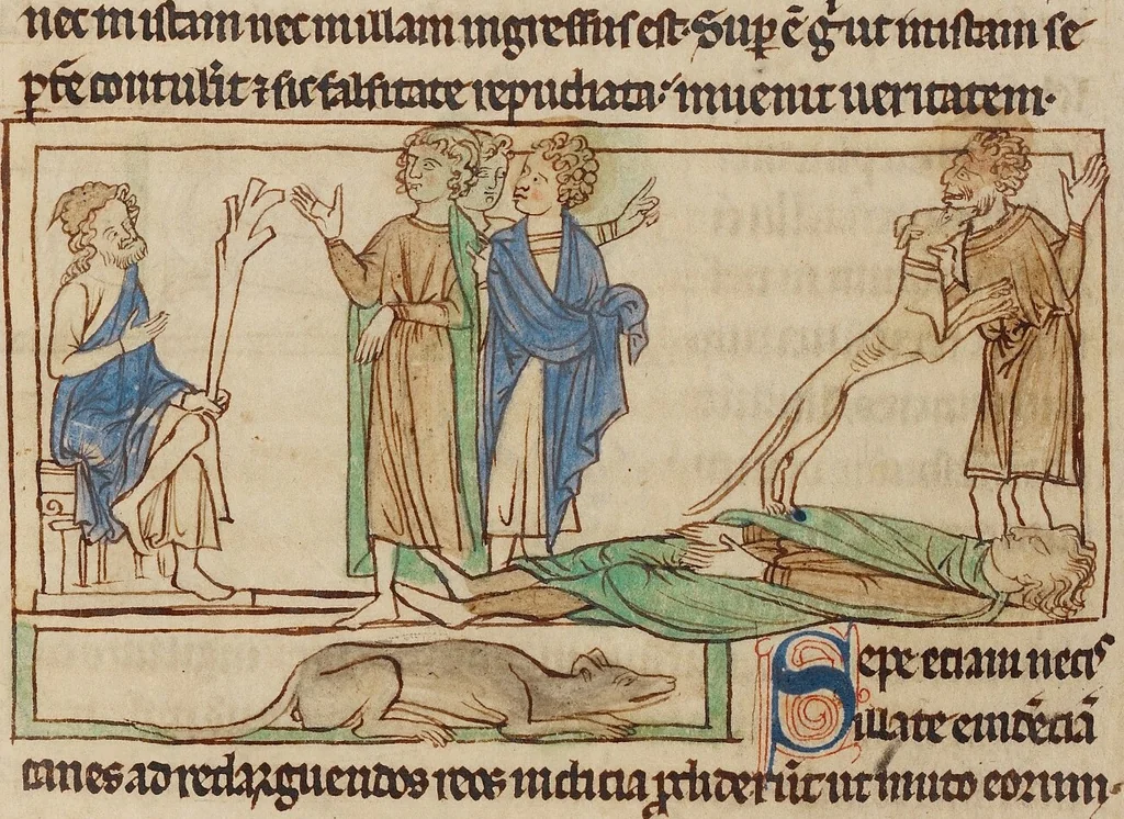 An illustration from Northumberland Bestiary, 1250, leaf 63