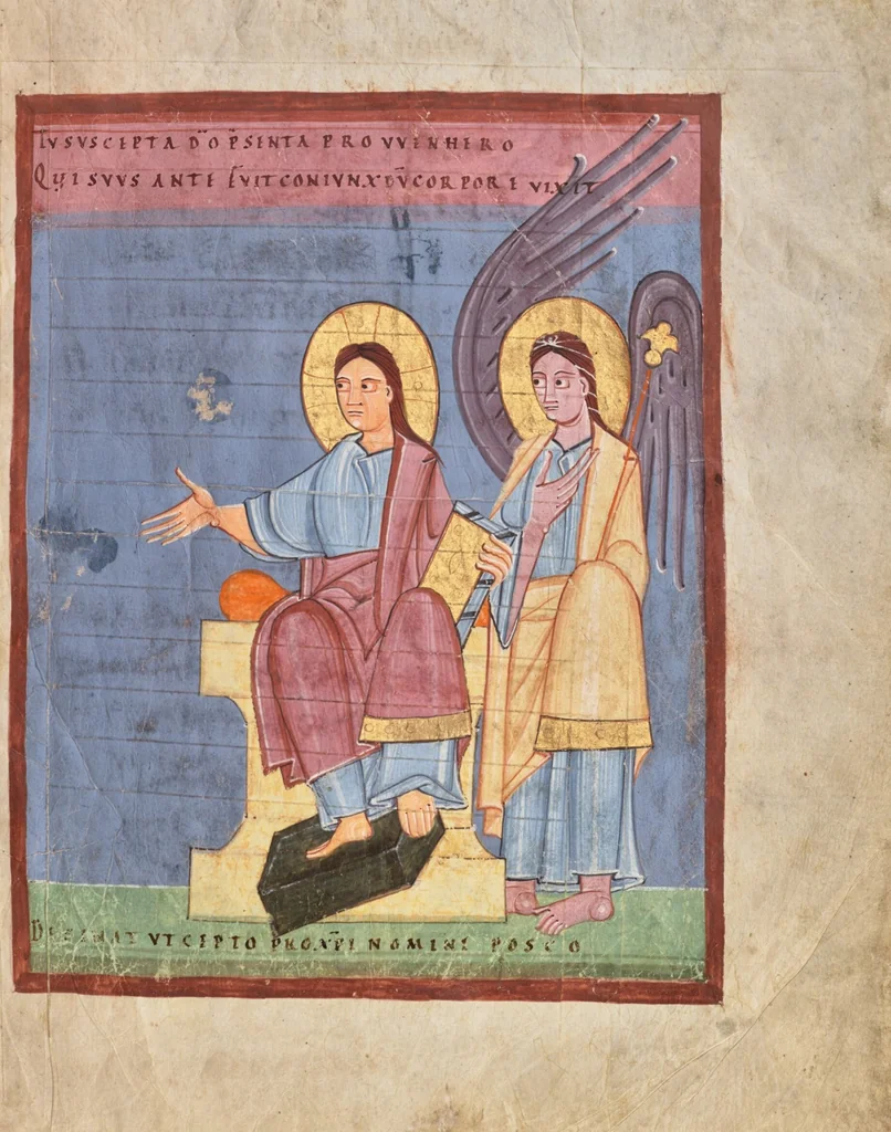 An illustration from Irmengard Codex, 1030, leaf 1