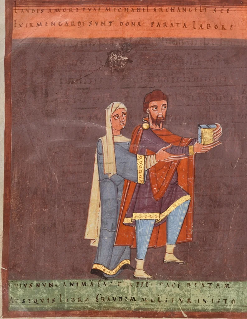 An illustration from Irmengard Codex, 1030, leaf 2