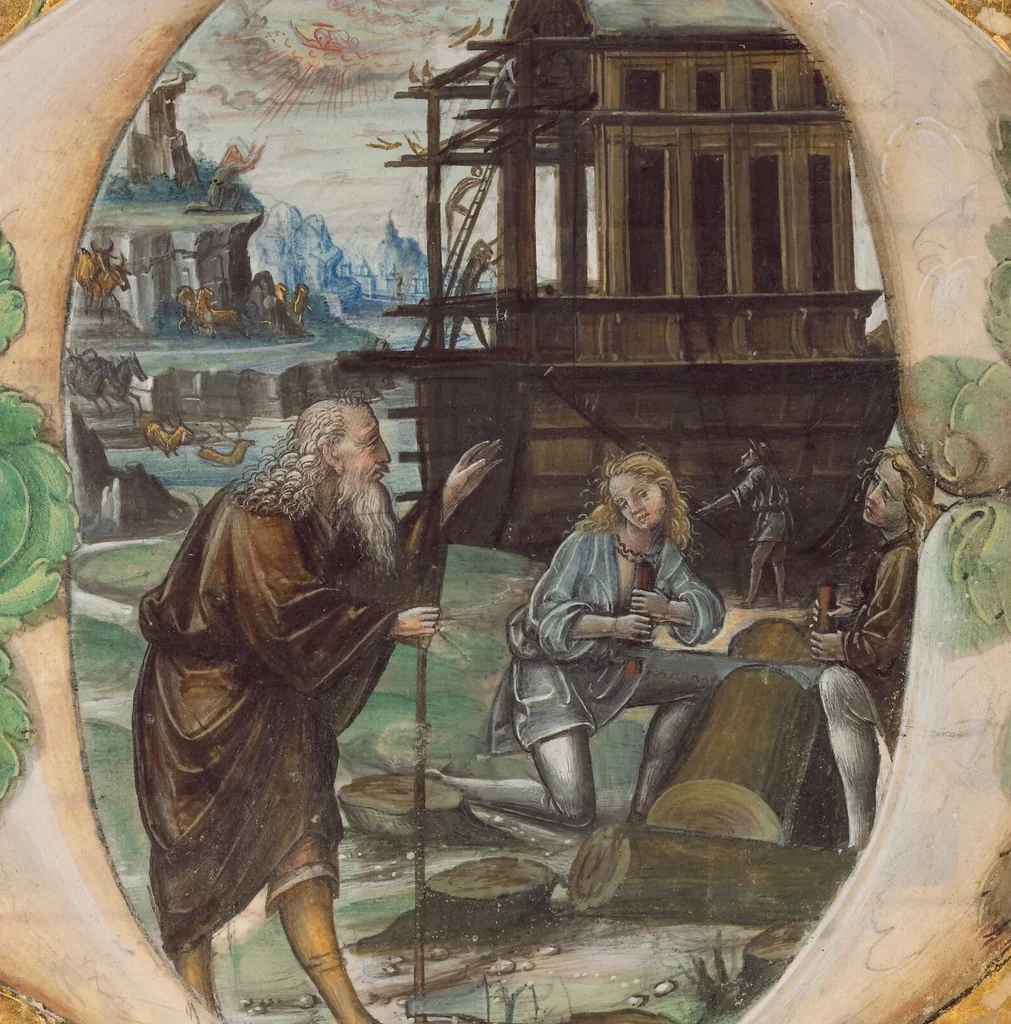 An illustration from Cutting from an Antiphonal, 1495, leaf 1