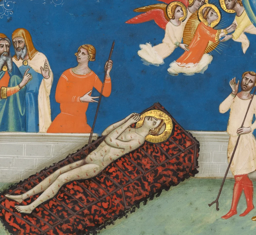 An illustration from Cutting from the Laudario of Sant'Agnese, 1340, leaf 1
