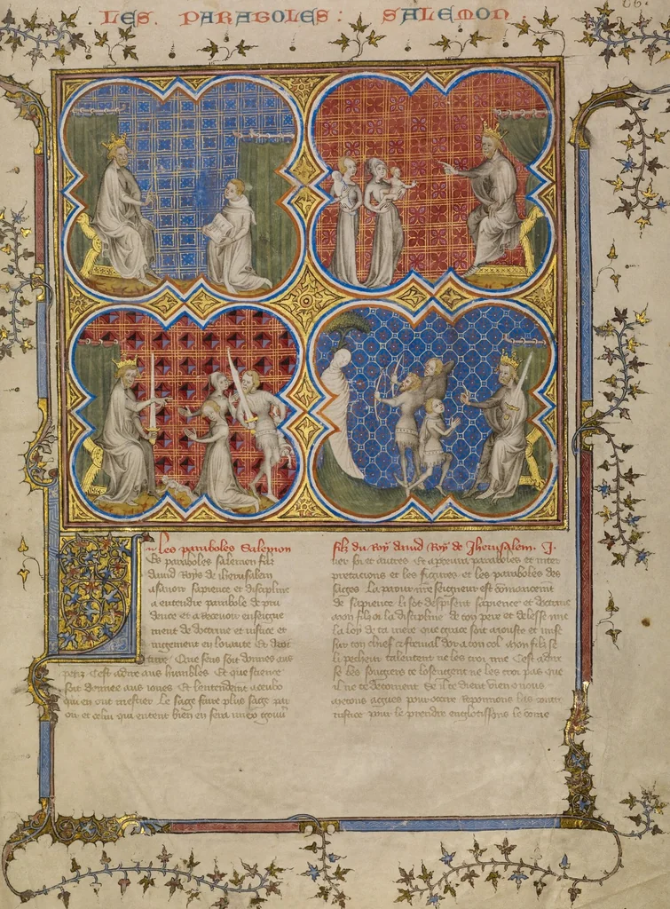 An illustration from Bible Historiale, 2 vols., 1360, leaf 49