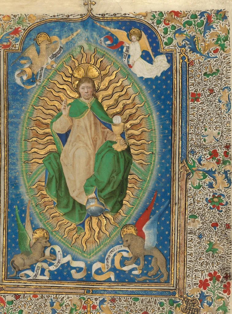 An illustration from Leaf from a missal, 1460, leaf 1
