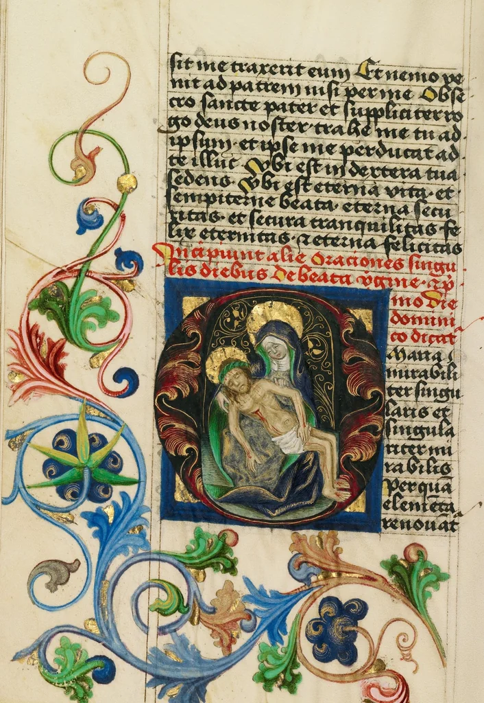 An illustration from Prayer Book, 1470, leaf 32