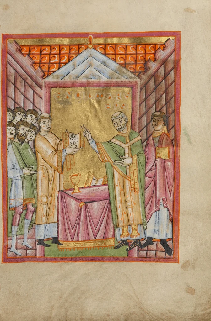 An illustration from Benedictional, 1030, leaf 1