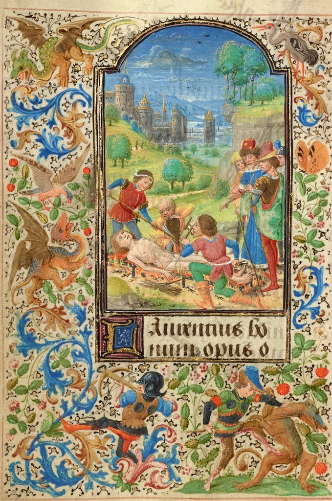 An illustration from Prayer Book of Charles the Bold, 1469, leaf 128