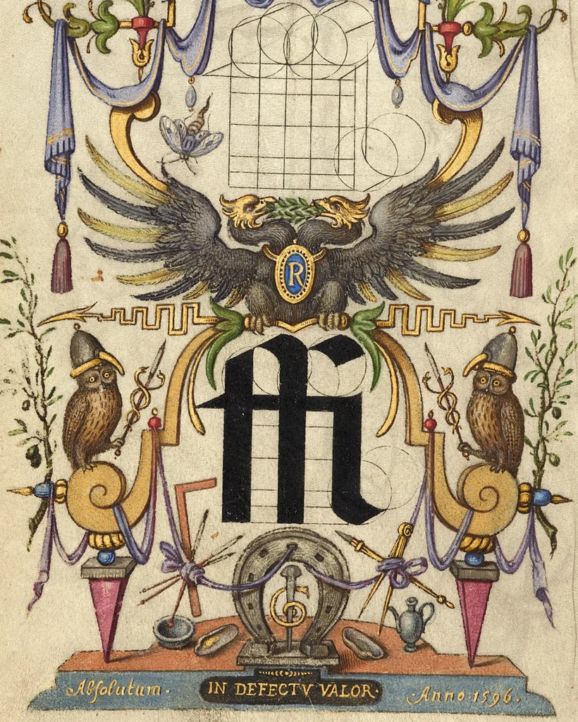An illustration from Mira calligraphiae monumenta, 1561, leaf 101