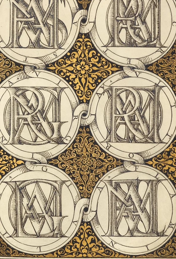 An illustration from Mira calligraphiae monumenta, 1561, leaf 162
