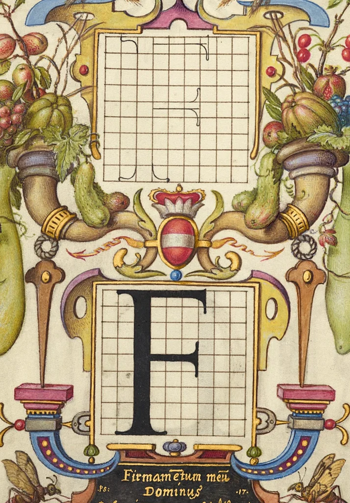 An illustration from Mira calligraphiae monumenta, 1561, leaf 66