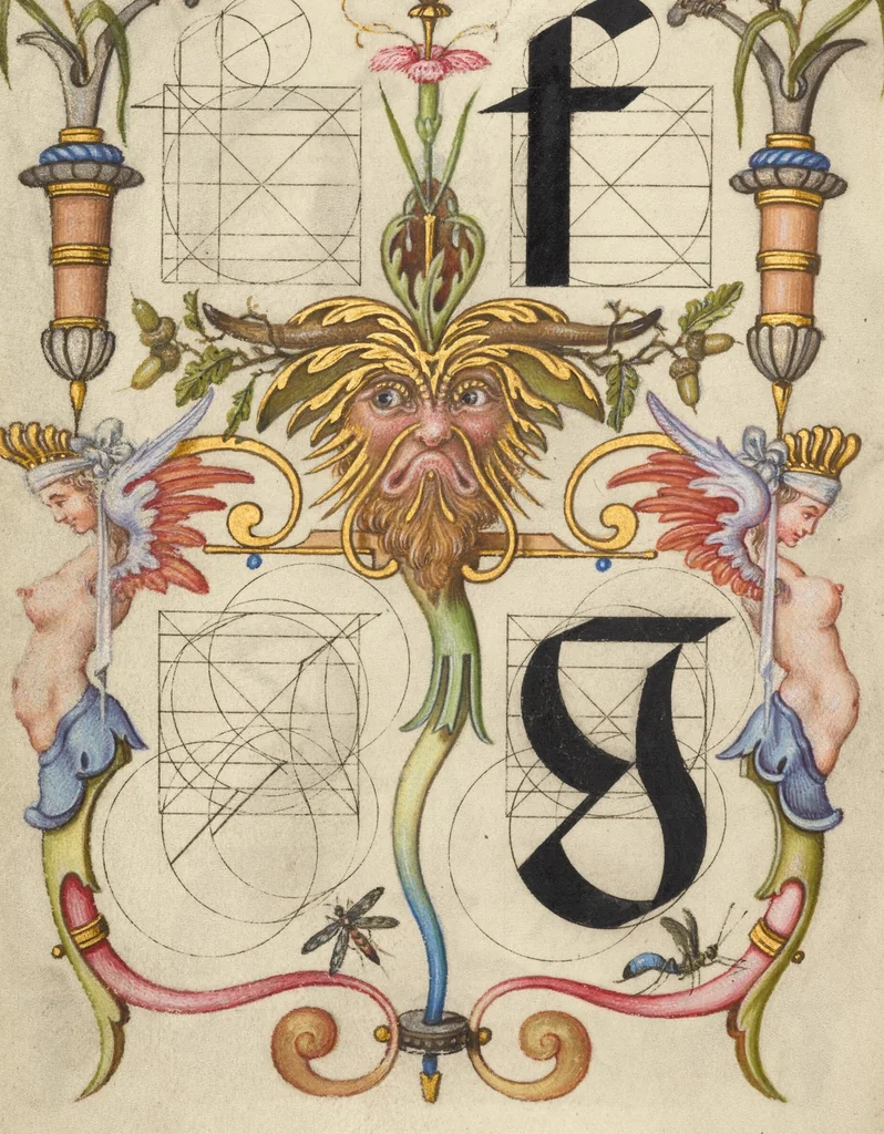 An illustration from Mira calligraphiae monumenta, 1561, leaf 88