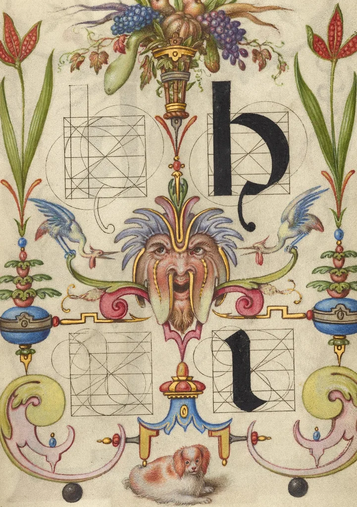 An illustration from Mira calligraphiae monumenta, 1561, leaf 89