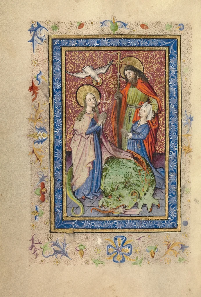 An illustration from Book of Hours, 1460, leaf 1