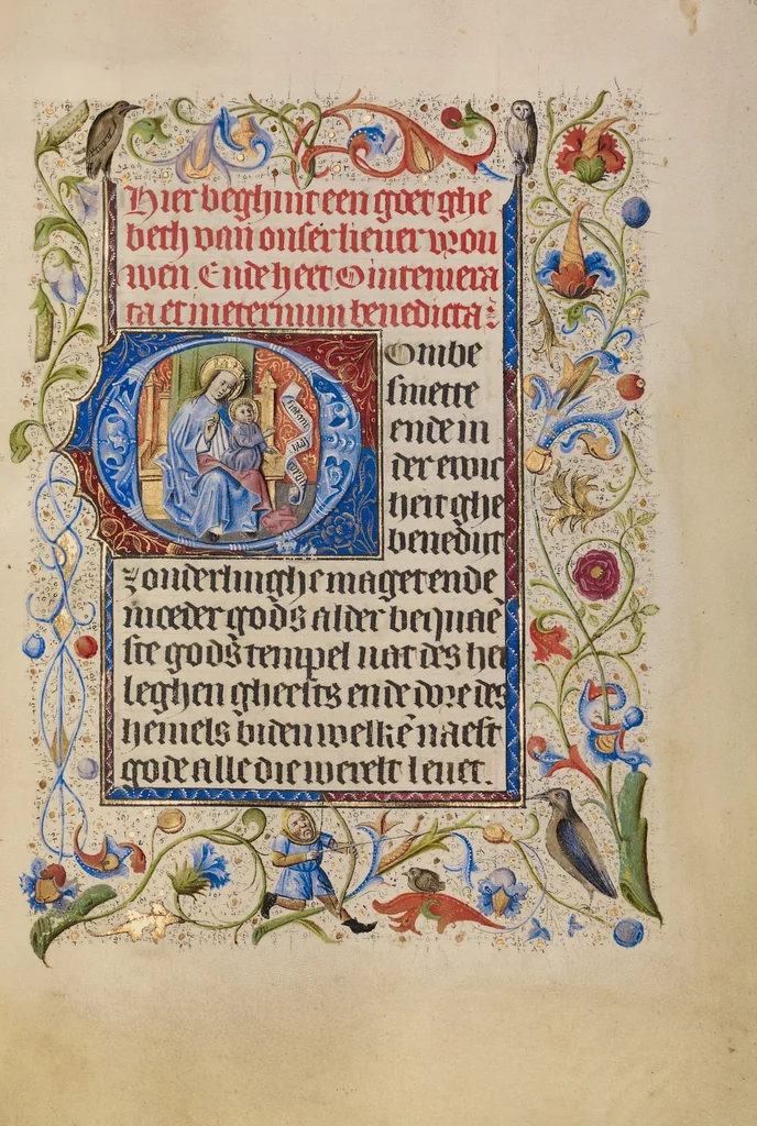 An illustration from Book of Hours, 1460, leaf 28