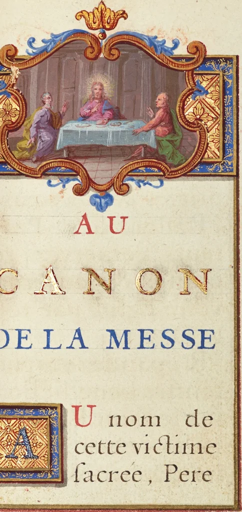 An illustration from Prières de la Messe, 1720, leaf 3