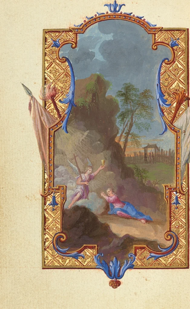 An illustration from Prières de la Messe, 1720, leaf 4