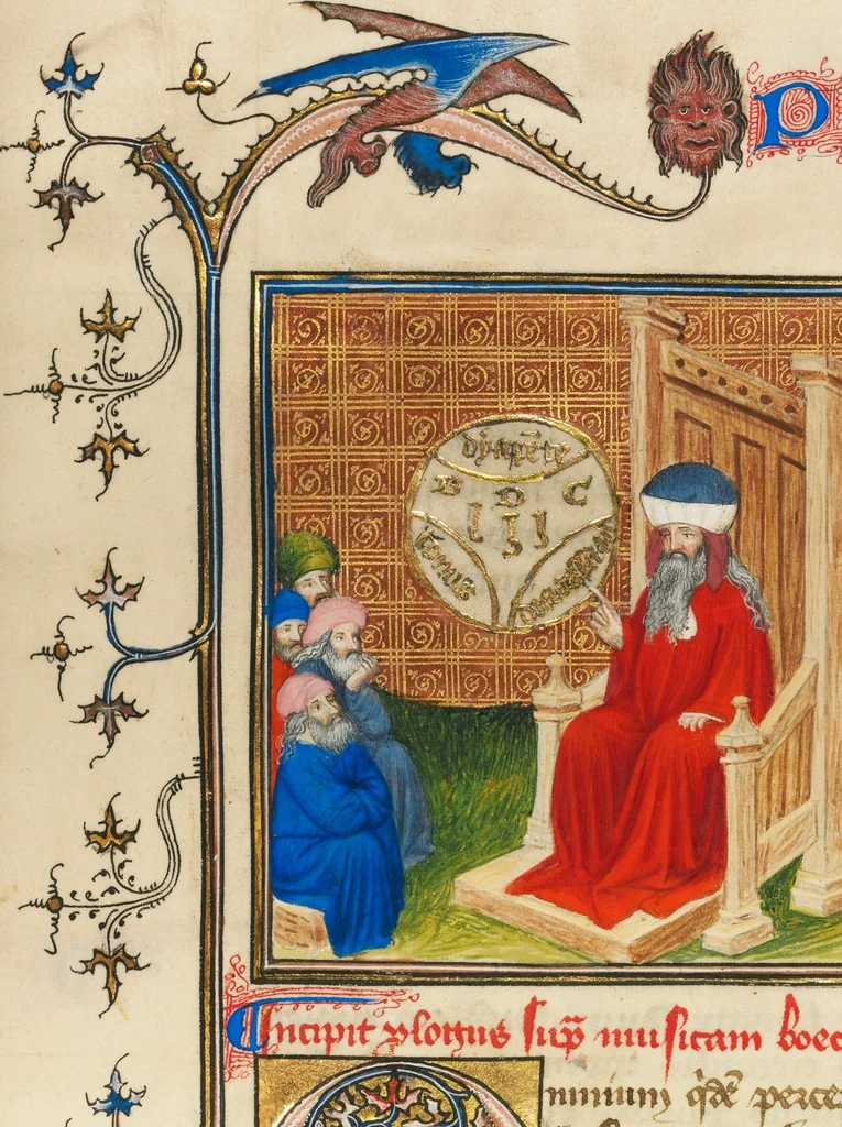 An illustration from Liber Alchandrei philosophi, 1405, leaf 5