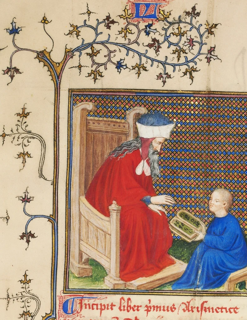 An illustration from Liber Alchandrei philosophi, 1405, leaf 7