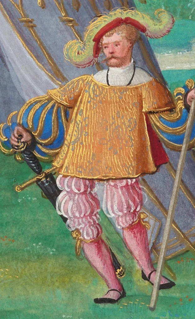 An illustration from Livre des faits de Jacques de Lalaing, 1530, leaf 15