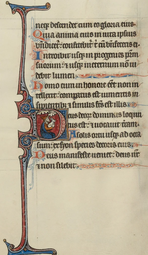 An illustration from Bute Psalter, 1285, leaf 79