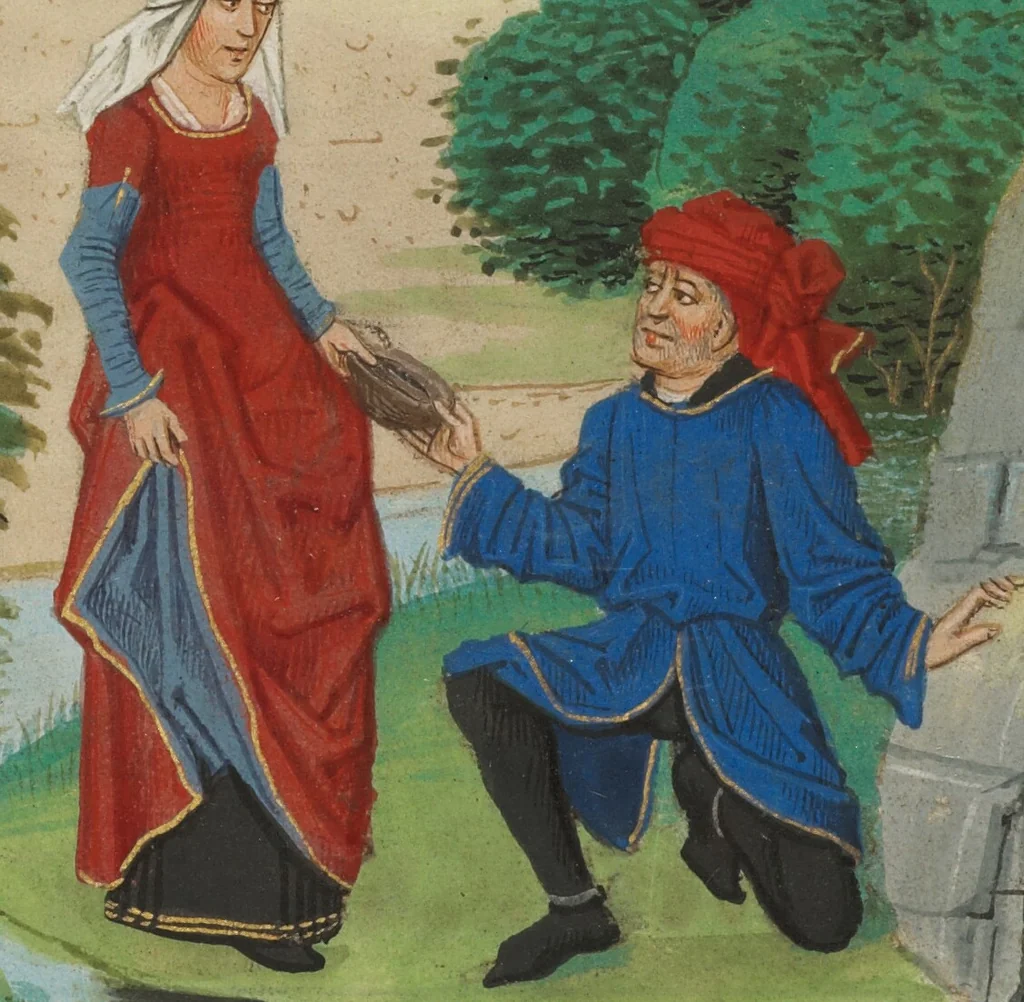 An illustration from Fifteen Cuttings from Histoire de Charles Martel, 1463, leaf 4