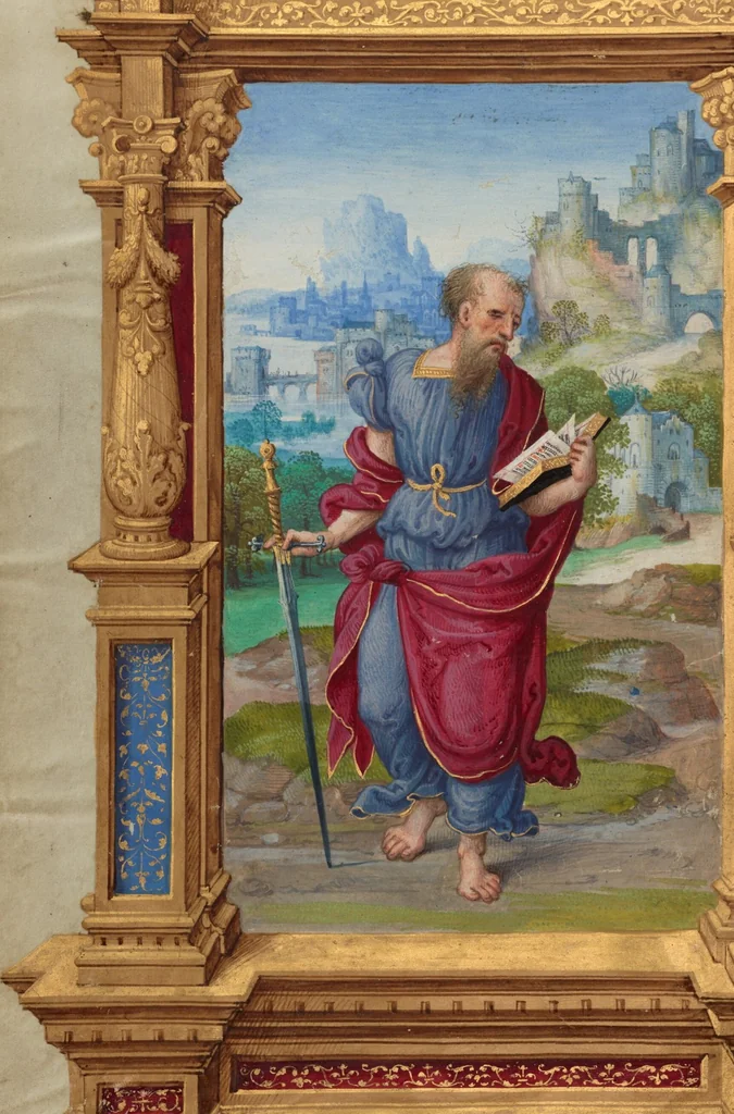 An illustration from Getty Epistles, 1528, leaf 6