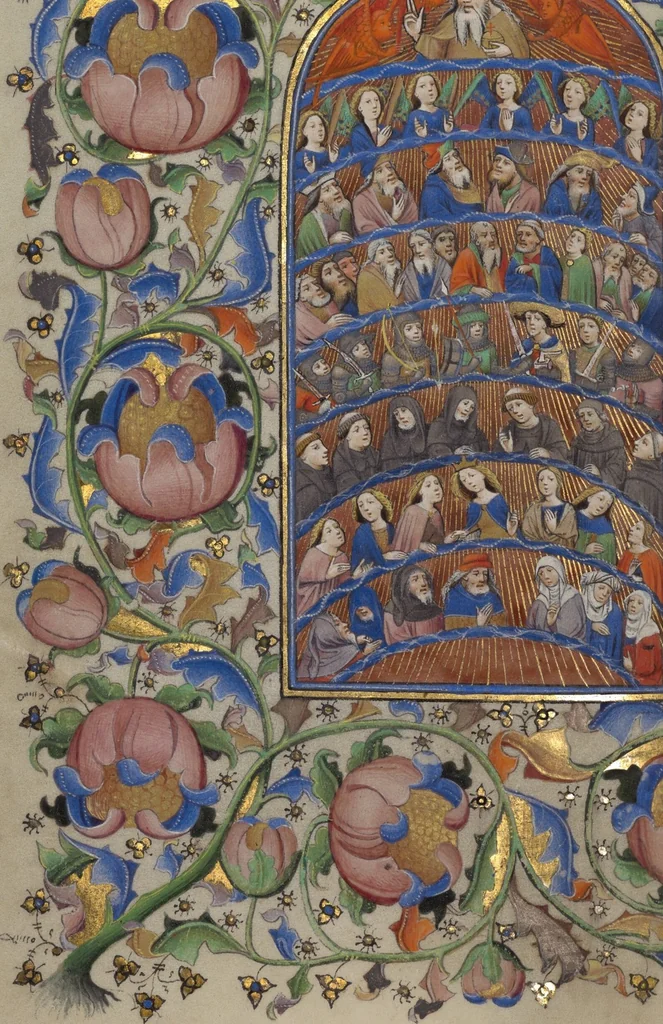 An illustration from Book of Hours, 1450, leaf 1