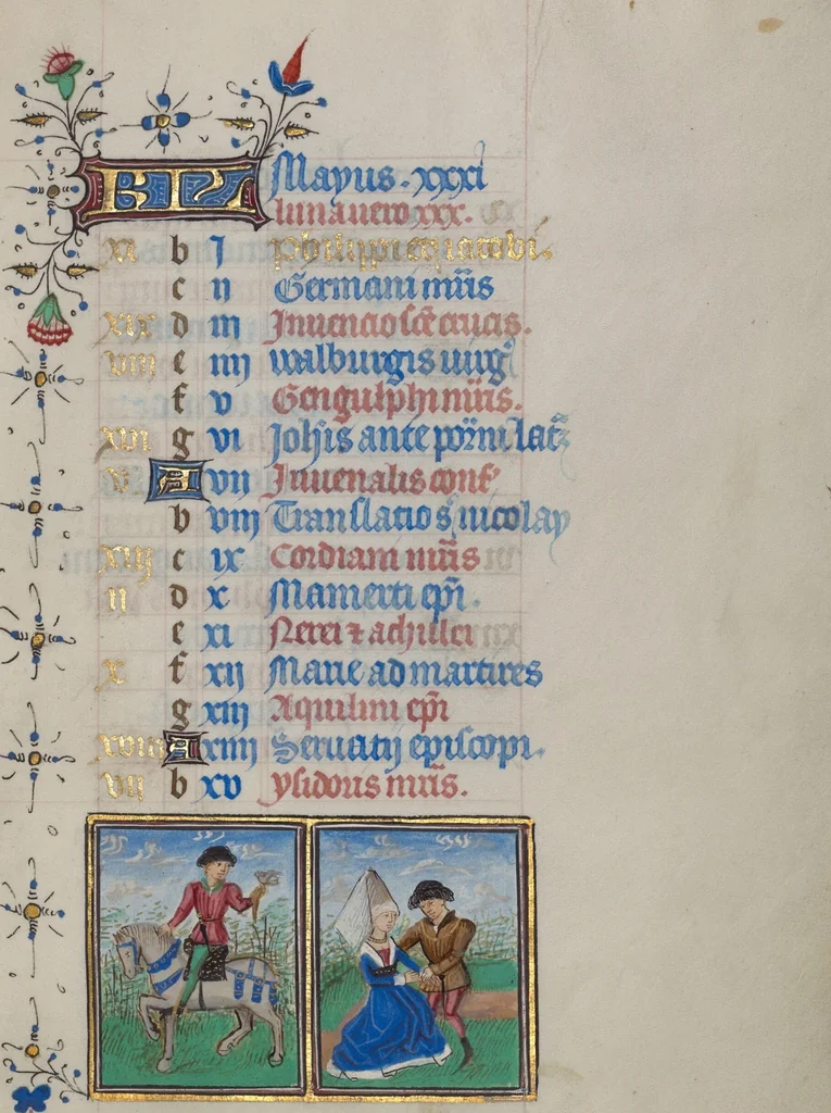 An illustration from Book of Hours, 1450, leaf 10
