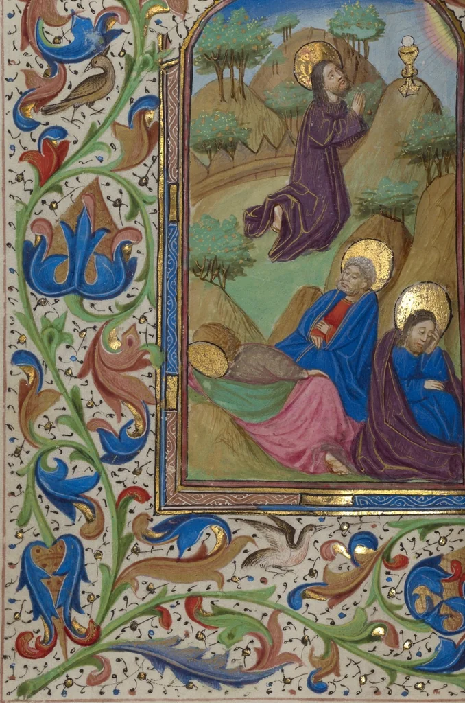 An illustration from Book of Hours, 1450, leaf 45