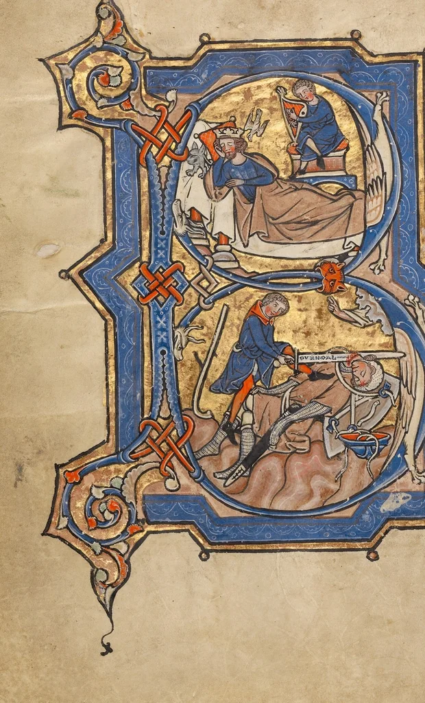 An illustration from Psalter, leaf 9