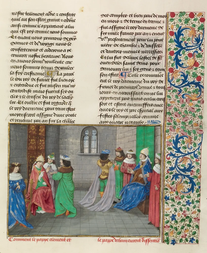 An illustration from Chroniques (Book Three), 1480, leaf 29