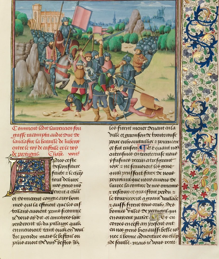 An illustration from Chroniques (Book Three), 1480, leaf 31
