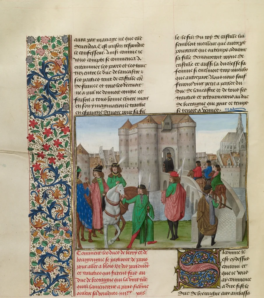 An illustration from Chroniques (Book Three), 1480, leaf 41