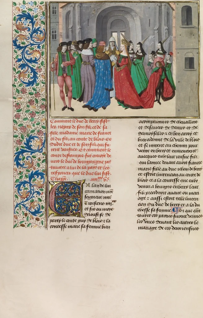 An illustration from Chroniques (Book Three), 1480, leaf 54
