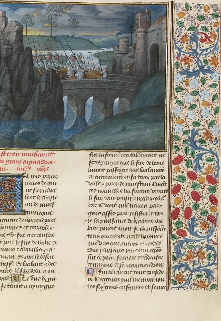 An illustration from Chroniques (Book Three), 1480, leaf 60