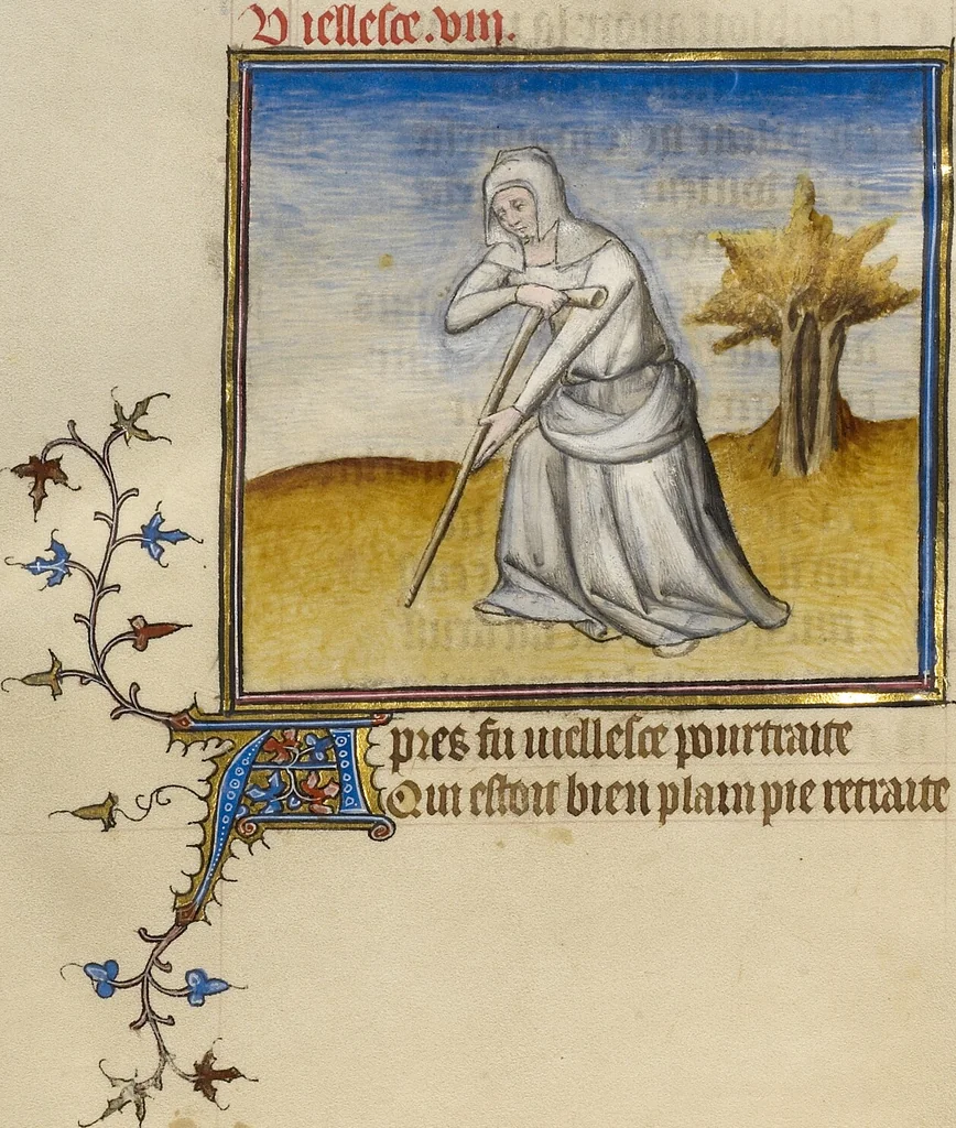 An illustration from Roman de la Rose, 1405, leaf 14