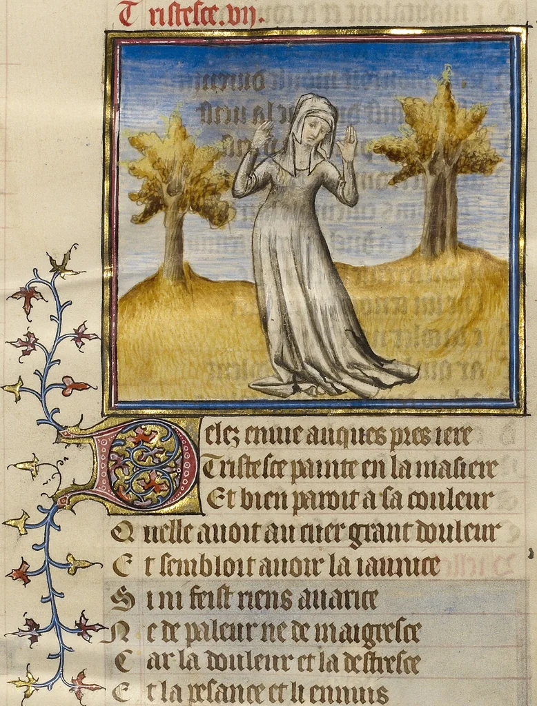 An illustration from Roman de la Rose, 1405, leaf 15