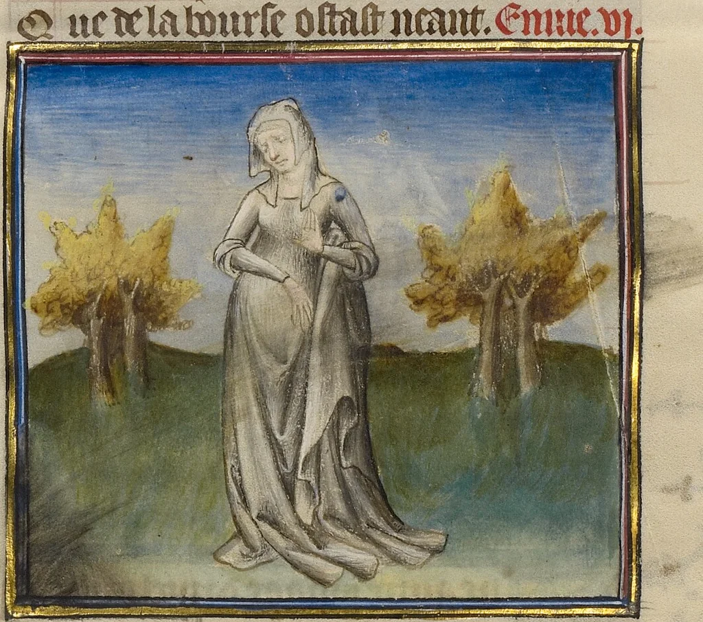 An illustration from Roman de la Rose, 1405, leaf 16