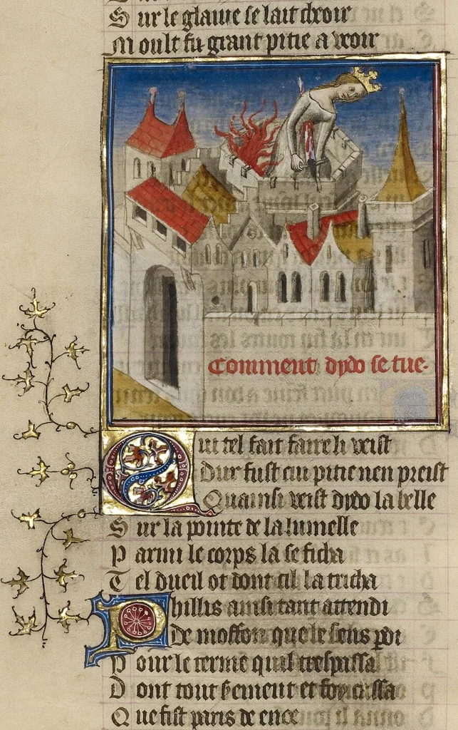 An illustration from Roman de la Rose, 1405, leaf 26