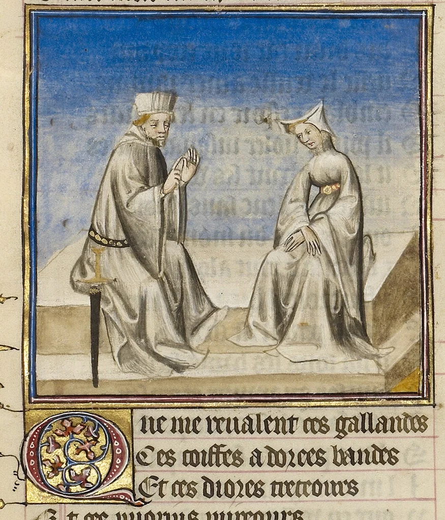 An illustration from Roman de la Rose, 1405, leaf 3