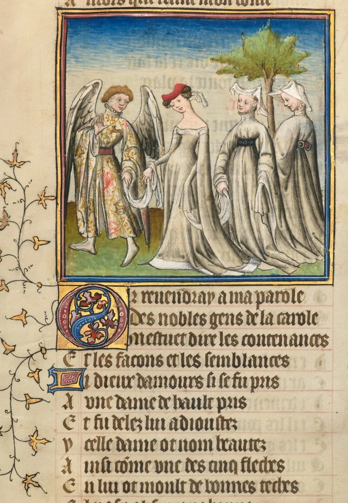 An illustration from Roman de la Rose, 1405, leaf 40