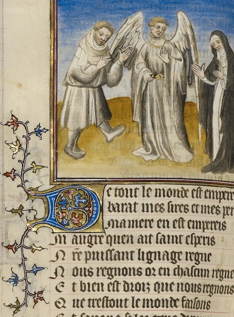 An illustration from Roman de la Rose, 1405, leaf 42
