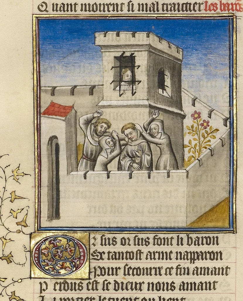 An illustration from Roman de la Rose, 1405, leaf 44