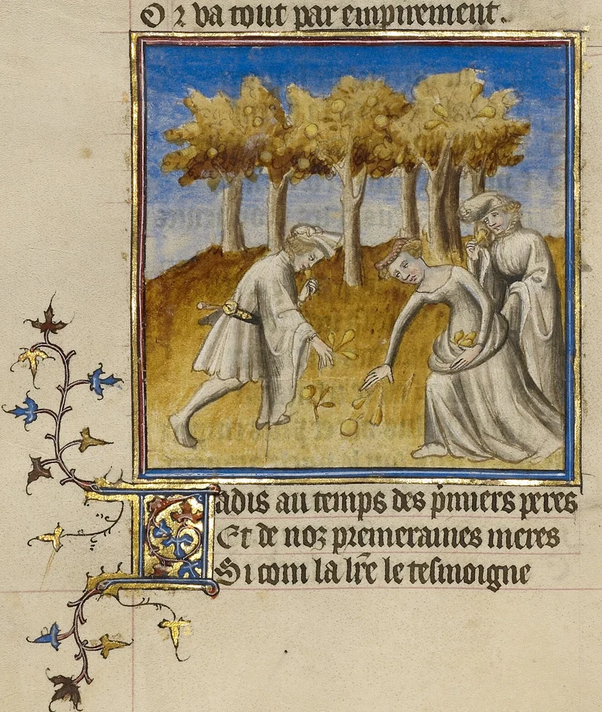 An illustration from Roman de la Rose, 1405, leaf 5