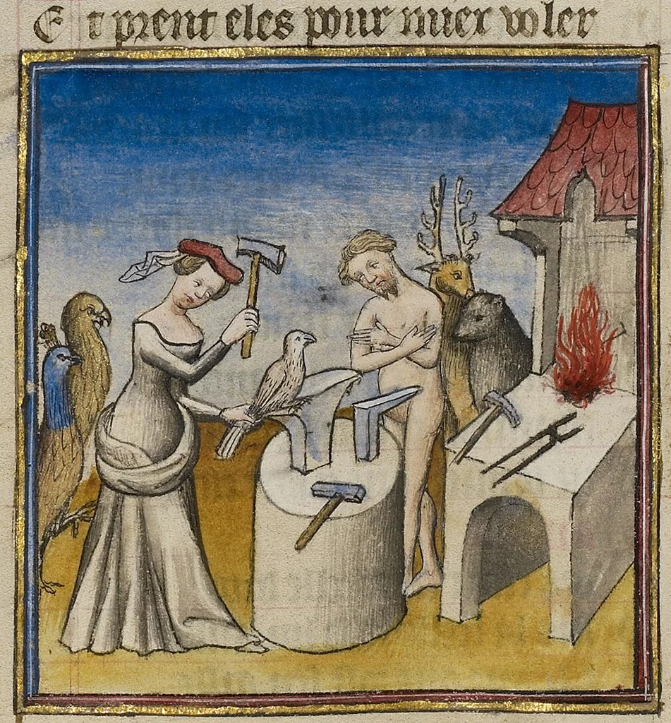 An illustration from Roman de la Rose, 1405, leaf 64