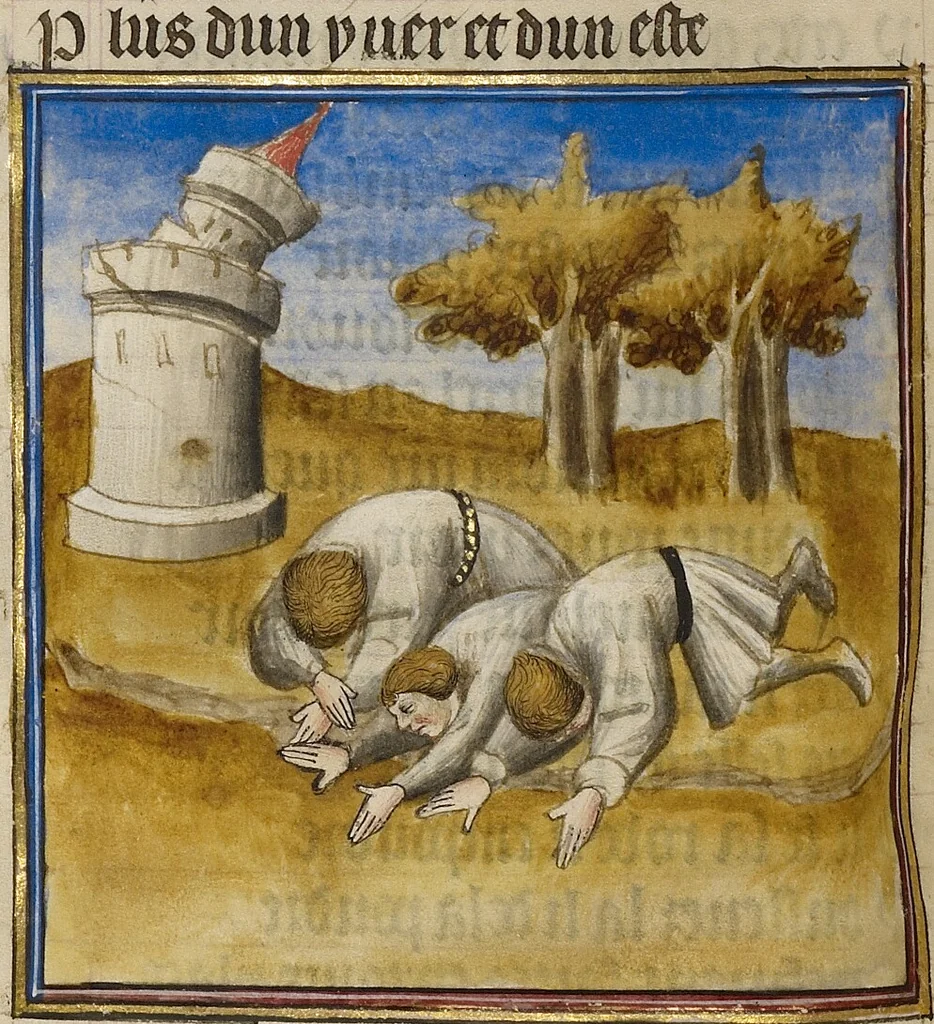 An illustration from Roman de la Rose, 1405, leaf 83