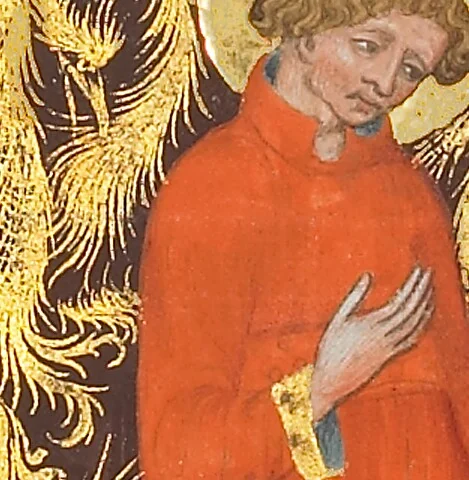 An illustration from Three leaves from an antiphonal, 1405, leaf 4