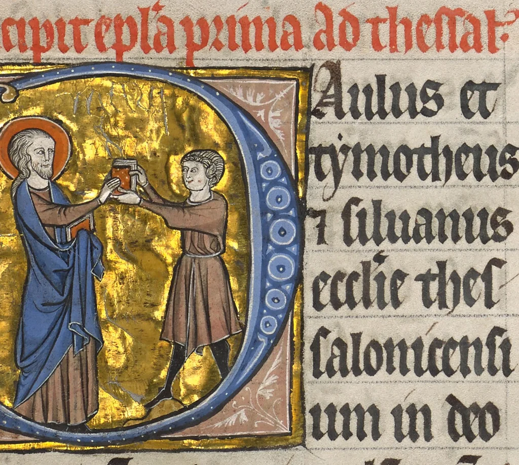 An illustration from Concluding Volume of a Bible, 1260, leaf 20