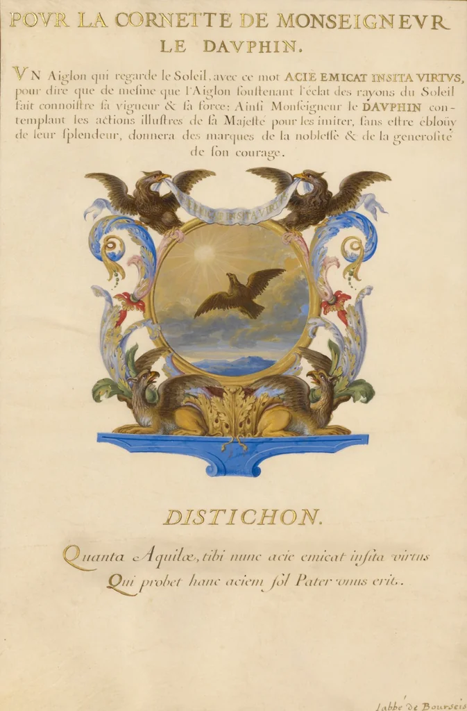 An illustration from Nine Emblems for Louis XIV, 1663, leaf 10