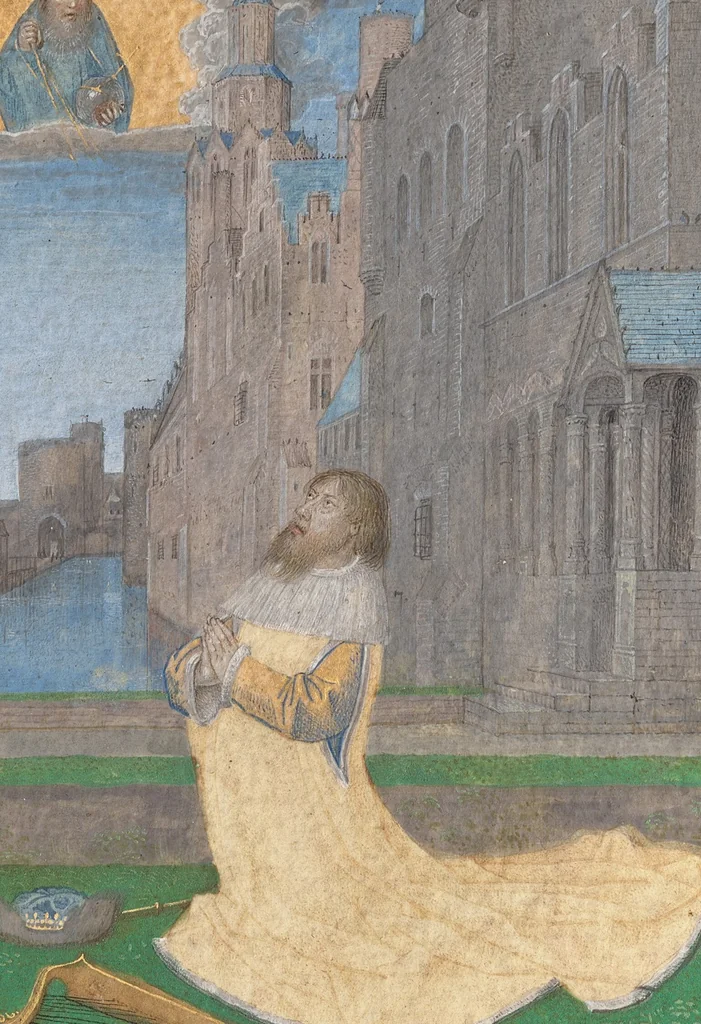 An illustration from King David in Penitence, 1480, leaf 1